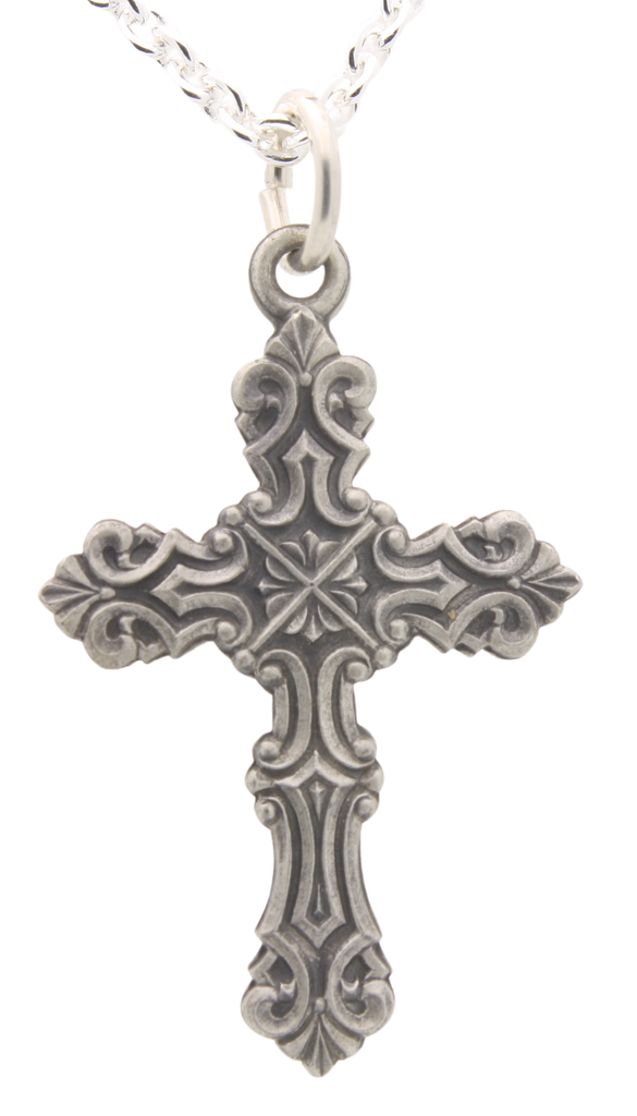 Sterling Silver Fancy Design Cross