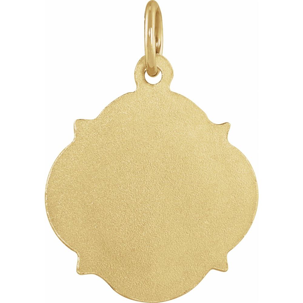 Scapular Small Polished Yellow Gold Pendant 12 MM – www