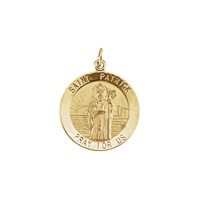 St Patrick 14kt Yellow Gold Medal