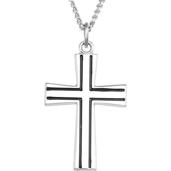 Sterling Silver Voided Pattee Cross 30.00X20.00 MM