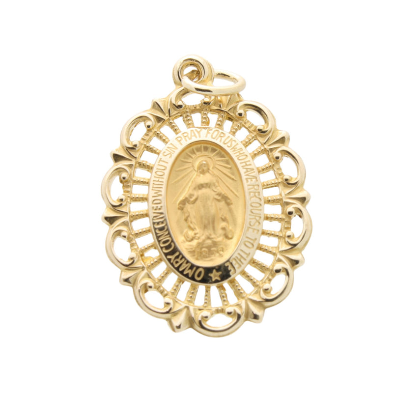 Bonyak Jewelry 14k Yellow Gold-Filled St. Rebecca Pendant, Size 3/4 x 1/2 i Bonyak Jewelry 14k Yellow Gold-Filled St. John Licci Pendant