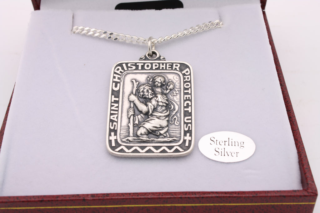 Square st christopher pendant hotsell