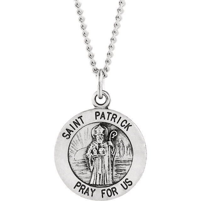 St Patrick Sterling Silver Necklace With Chain