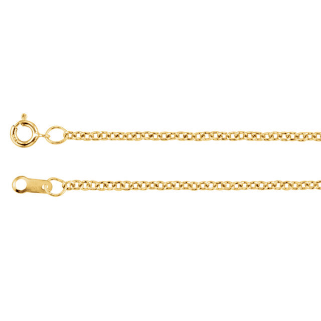 Solid Cable Chain Yellow Gold Filled