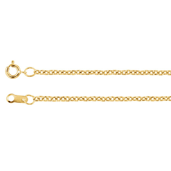 Solid Cable Chain Yellow Gold Filled