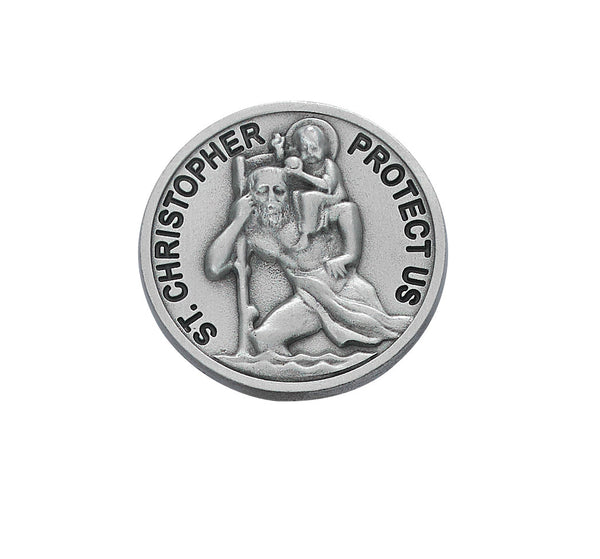 Round St Christopher Auto Visor Clip