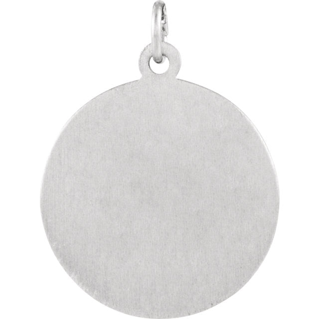 St Francis of Assisi Round Sterling Silver Necklace – www ...