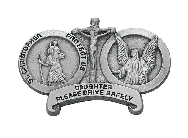 St Christopher Daughter Drive Safely Auto Visor Clip