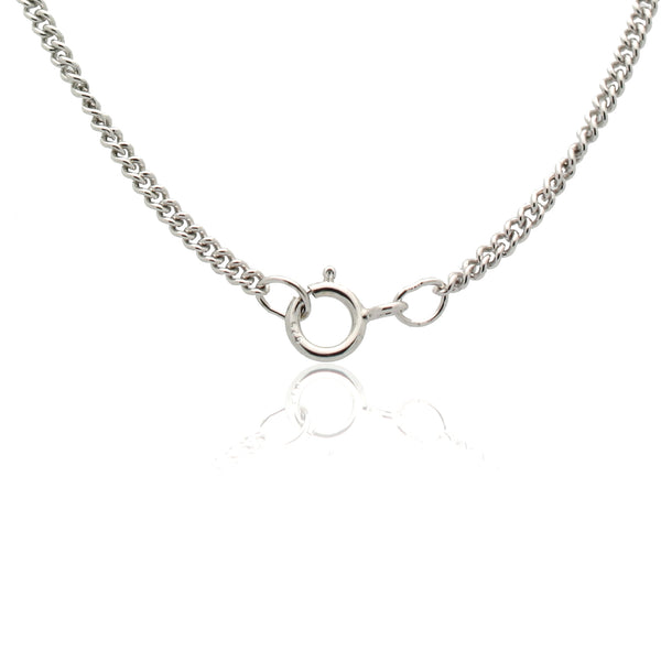 Oval St. Christopher Necklace Medal in Solid Sterling Silver With Jewe ...